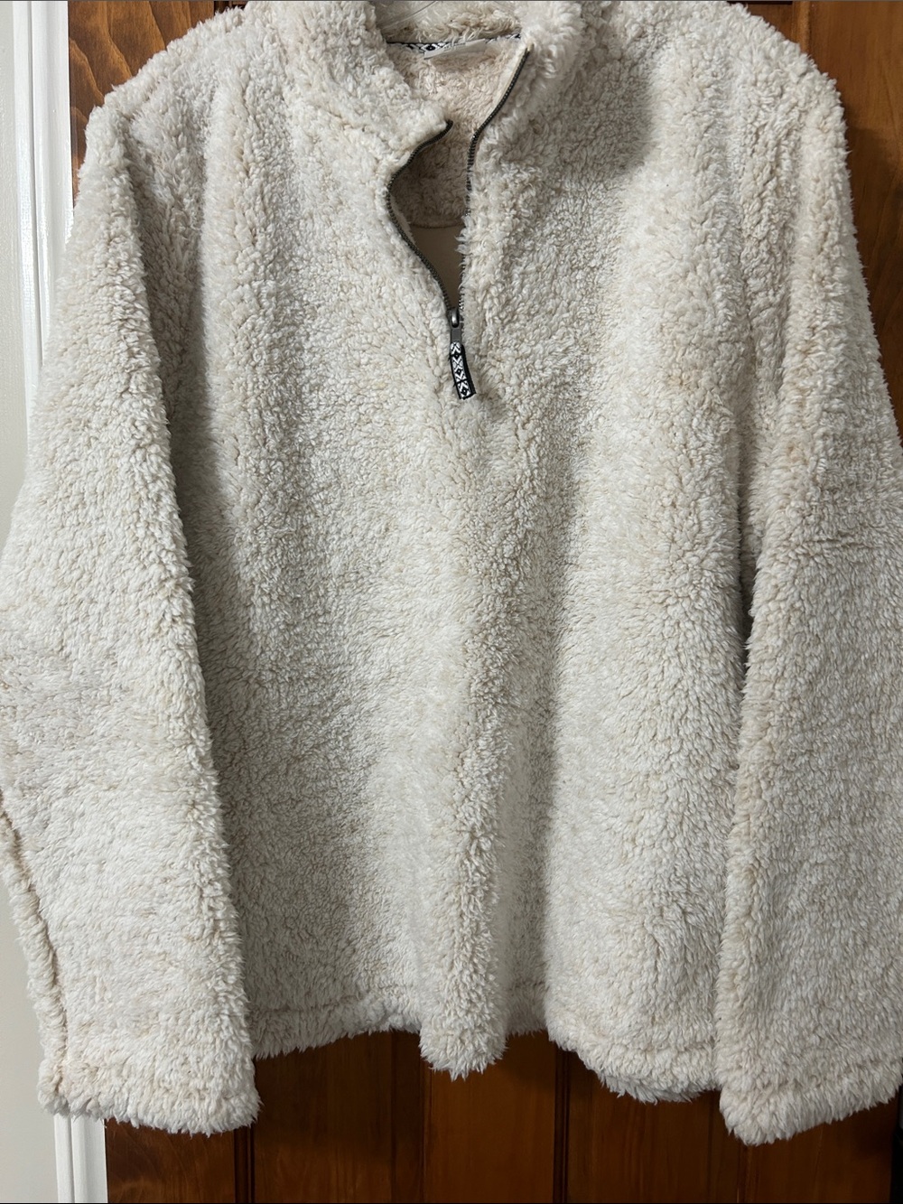Cozy Cream Sherpa Pullover Jacket - Women's Fleece Half-Zip